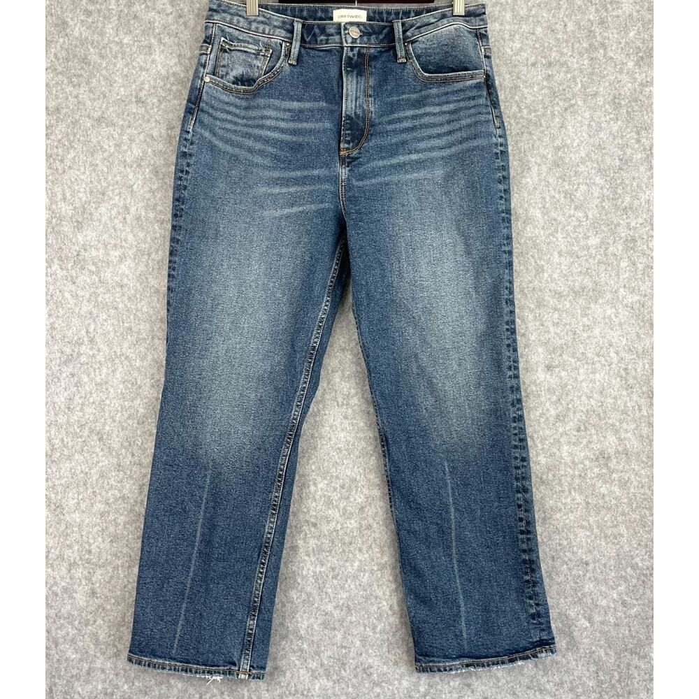 Driftwood Stella Jeans Womens 30x27 Medium Wash Straight Leg Cropped High Rise